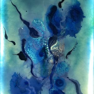 Blue Abstract in Lightbox
