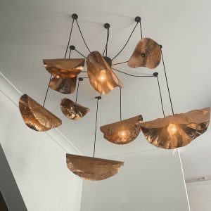 Adjustable Copper Chandelier